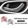 4 Stück Karbonfaser Auto Tür Innenzuggriff Panel Rahmen Dekorative Aufkleber für Nissan Sentra Sylphy 2016- Zubehör