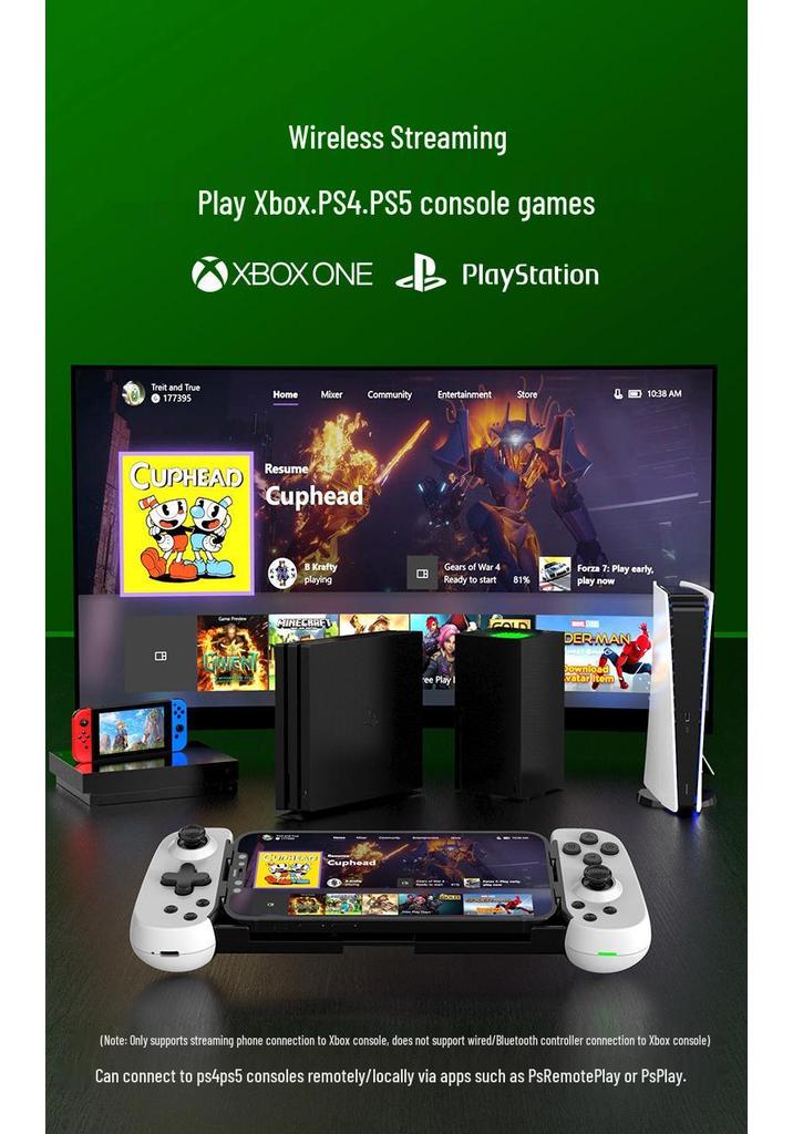 D6DP Wireless Bluetooth Dual Hall Motion Game Controller for Mobile, Switch, Android, iOS, and PC