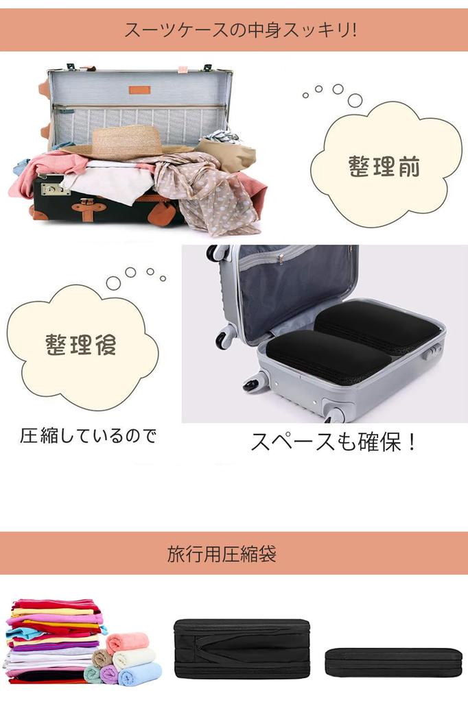 Compression Bag Set of Travel Convenient Travel Compression Bag in Zipper Large Storage Clothes Compression Clothes Business Easy Travel Convenient