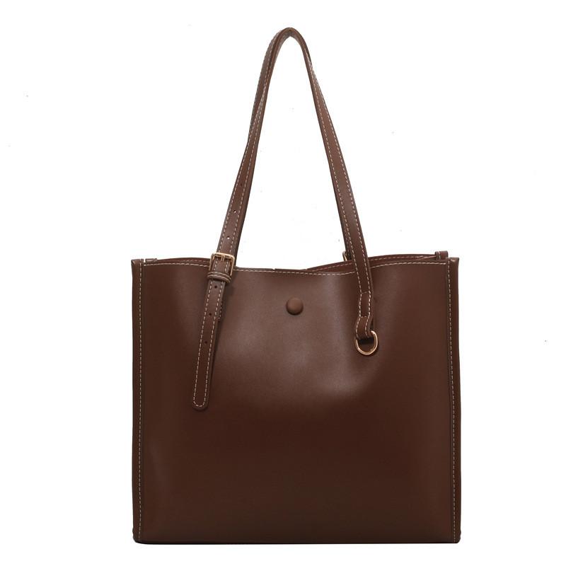 Solid Big Color Capacity Bag Pu Inner Pocket Soft Structure Work Travel Bags