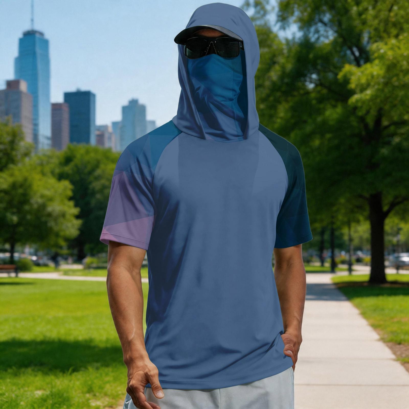 Sun Hoodie Men Lightweight Hoodie Mens Fishing Clothes Sun Hoodie Golf Hoodies for Men Fishing Hoodie M