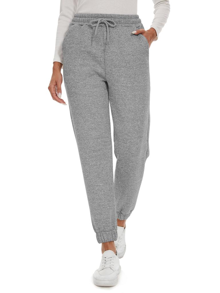 Autumn/Winter Cuffed Fleece-lined Sports Pants for Women Outerwear Warm Drawstring Fleece-lined Thickened Autumn/winter Sports Pants