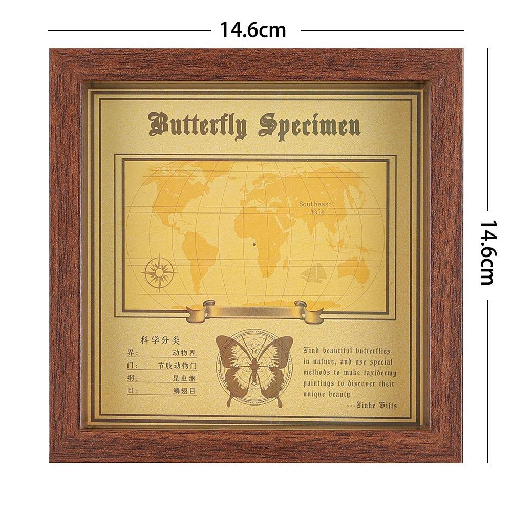 Real butterfly specimen photo frame, decorative painting, 3D ornament, handmade DIY, birthday gift, insect specimen