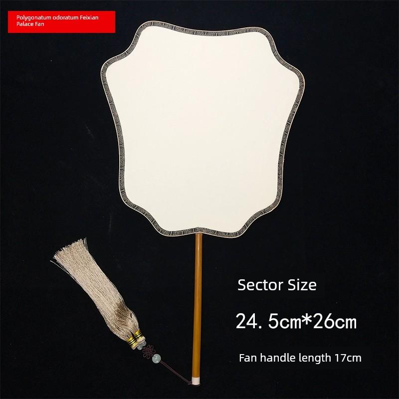 Double-Sided Blank Paper Palace Fan, Vintage Round Fan, Hand-Painted DIY Traditional Chinese Painting, Fine Brushwork, Small Calligraphy Creation