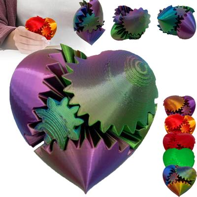 3D Printed Gear Ball Fidget Gear Heart Puzzle Cube Gear Heart Helix Screw Toy