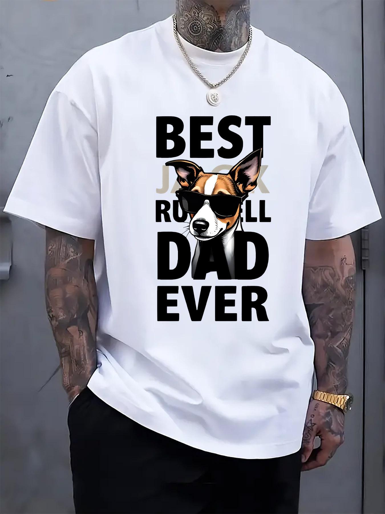 Jack Russell Terrier Dad Graphic T-shirt - Best Jack Russell Dad Ever Print XXXL
