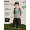 Yoyou Jungen 10A Antibakterielles Kurzarm-T-Shirt mit Cartoon-Pony-Print
