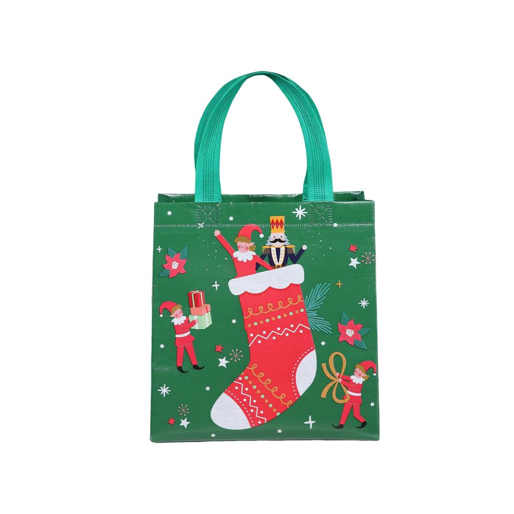 Reusable Christmas Bag Non-woven Fabric Christmas Decoration Storage Bag Non-woven Shopping Bag For Holiday Gift-giving