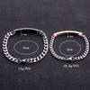 Kpop Couples Matching Charm Bracelet Y2k Gifts For Women Boyfriend Cuban Link Chain Zircon Stainless Steel Jewelry Nct Wholesale