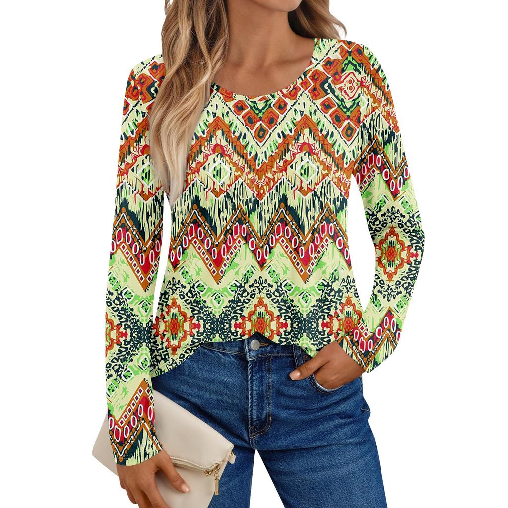 Women's Long Sleeve Shirts Graphic Tees Casual Basic Tops Pullovers