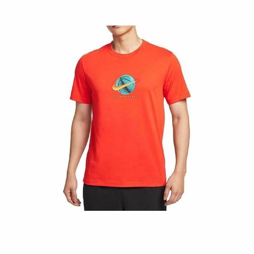 Nike Men s Crew Neck Fashion Breathable Short-Sleeve T-Shirt in Orange XL оранжевый