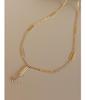 European Eight-Pointed Star Zircon Pendant Necklace, 18K Gold-Plated Titanium Steel with Tassel Lock Design for Women