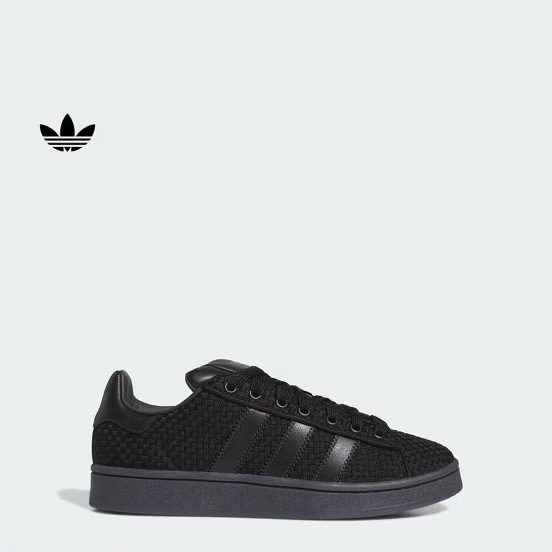 Adidas Кеды-хлеб CAMPUS 00-х Классические холщовые кроссовки Adidas Три листа JS3799 35.5 чёрный