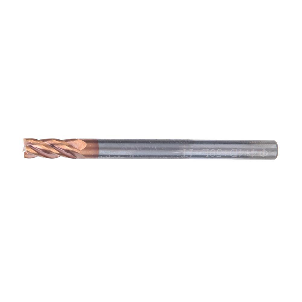 4mm 4 Flutes Nano Coating Spiral End Mill Tungsten Steel CNC Milling Cutter Bit (5pcs)