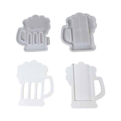 Beer Mug Shaped Resin Molds Mutipurpose Silicone Mould Easy Demolding For Resin Craft Handmade Money Holder Coin Clip