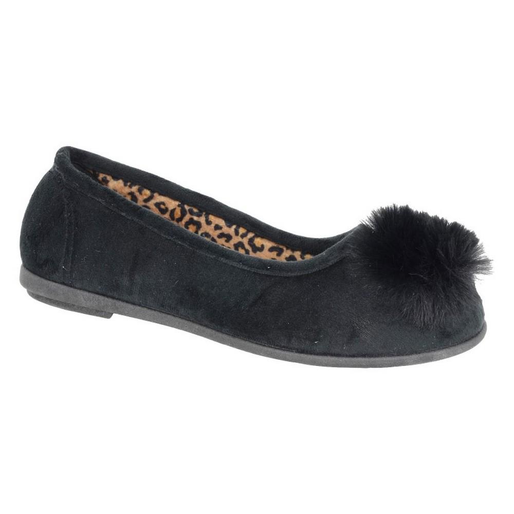 Sleepers Womens/Ladies Julie Pom Pom Slippers