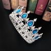 Round Bridal Large Crown Baroque Drop Diamond Bridal Crown Tiara Wedding Accessories Crown