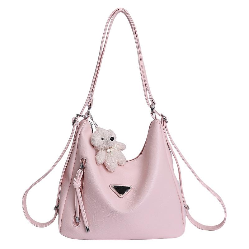 Gantot backpack 2026 spring new light luxury niche fashionable shoulder armpit bag without pendant розовый