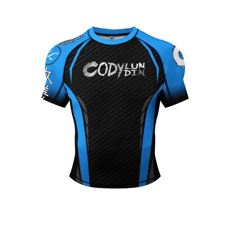 Handsome Men Running Compression T-shirts Sportswear Gym Rash Guard With Silicon Hem Boxing Training Jiu Jitsu Bjj Sports Tops