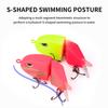 Realistic Fishing Lures 2 Joint Fishing Swimbait Colorful Mini Double Hook Swim Bait for Trout Freshwater Saltwater Fishing Gear