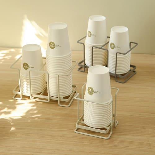 Koundeneko Paper Cup Holder, Cup Stand, 1-Column/2-Column, Set of 2, Paper Cup Storage, Coffee Cup Drainer, Durable, Convenience Store, Restaurant, Ki
