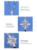 Sterling Silver 925 Moissanite Starburst Necklace with D Color One Carat Pendant