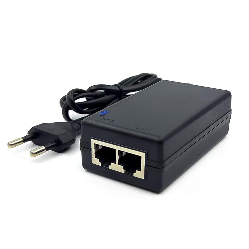 48V/0.5A & 24V/1A POE Power Adapter with Ethernet Cable for Wireless AP Bridge & Gigabit Surveillance Camera.