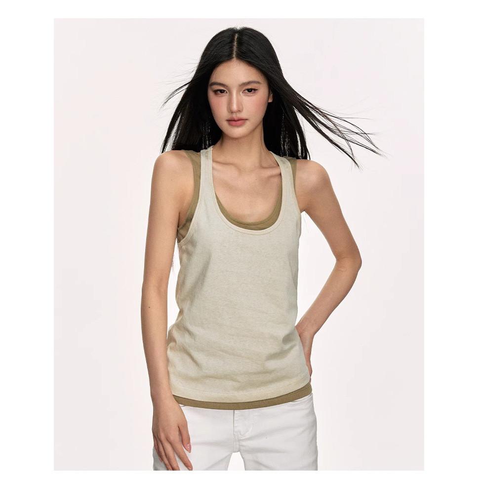 Casual Cotton Linen Blend Sleeveless Tank Top For Women Summer
