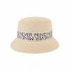 Vintage Bucket Hat Summer Face Cover Vacation Alphabet Straw Hat Female Seaside Beach Shade Sun Hat