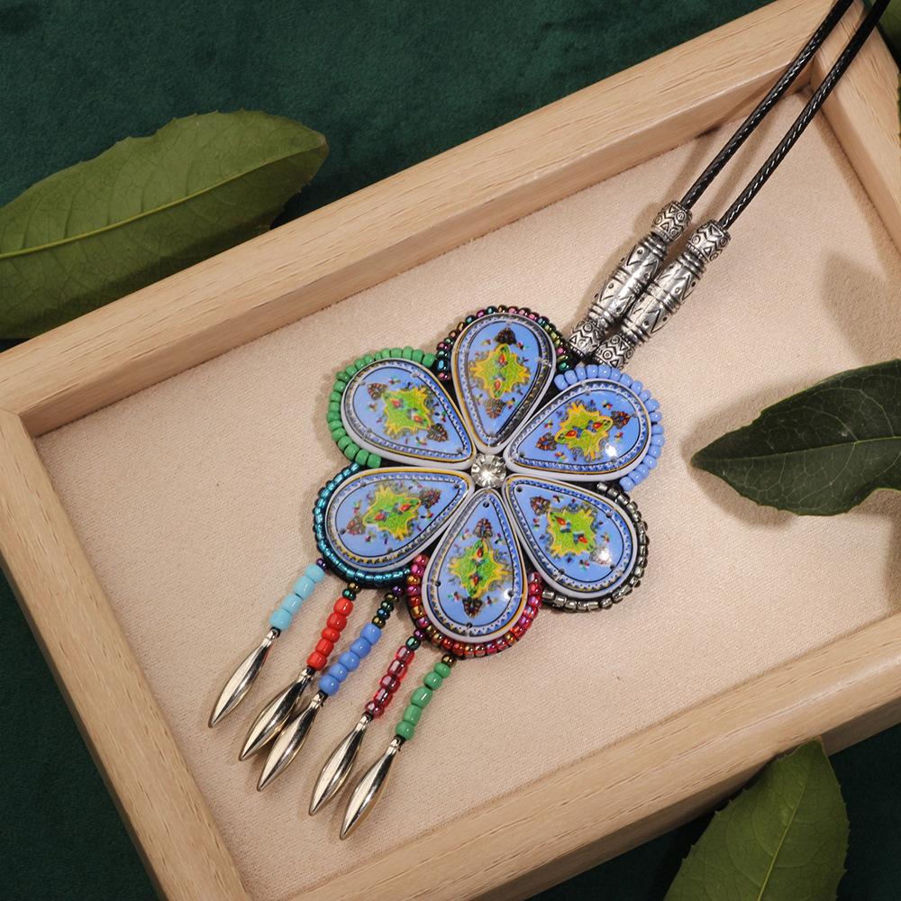 

Непальские украшения в этническом стиле, кожаное ожерелье, экзотический дизайн, винтажные богемные изделия ручной работы.