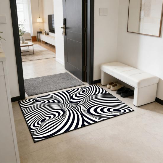 3D optická iluze podlahová rohož protiskluzový stabilní design snadno čistitelný podlahový koberec s ohromujícím vizuálním efektem nory strojově pratelný kusový koberec