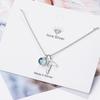 Korean Style Blue Crystal Mermaid Tail Clavicle Necklace