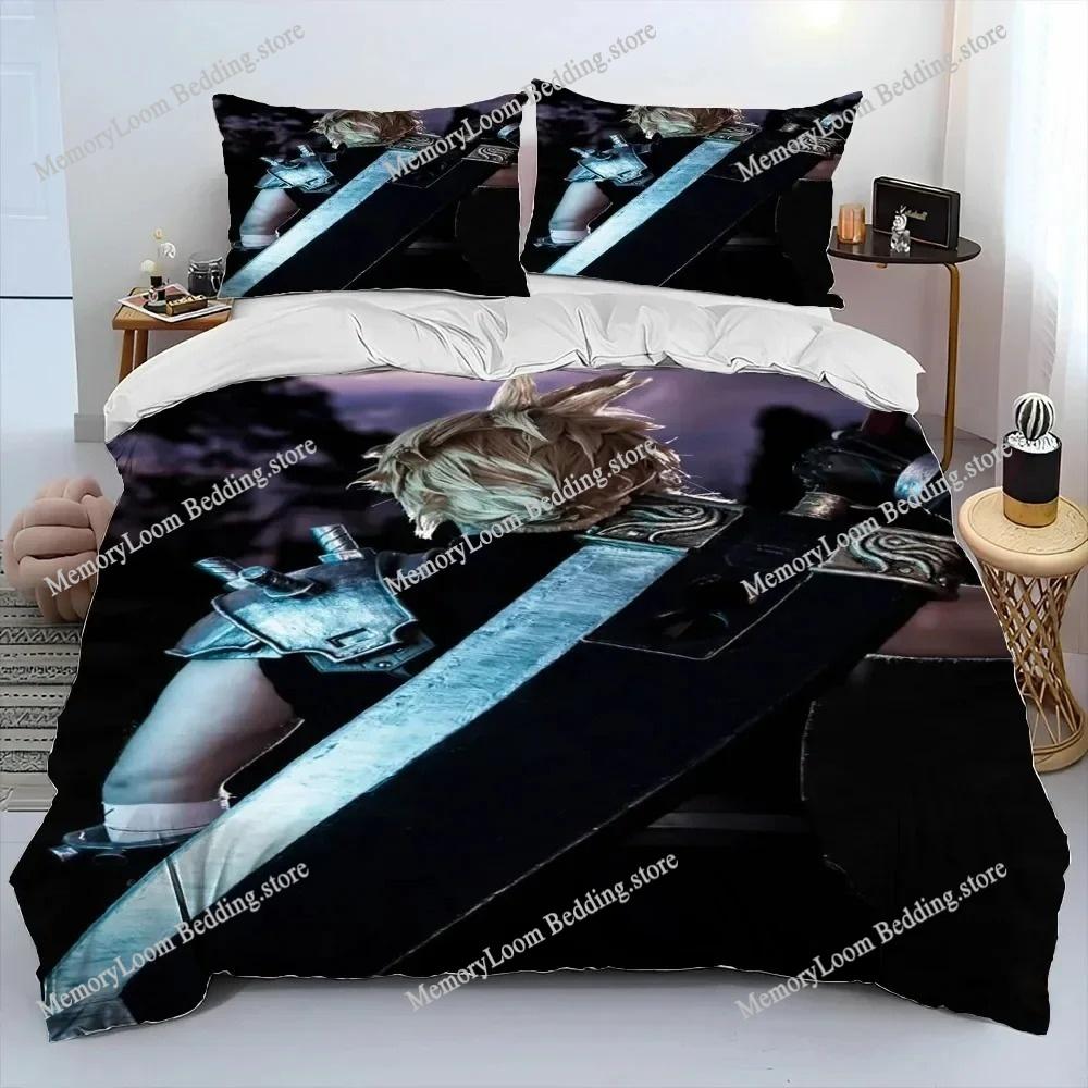 3D Printing Trendy Soft Final Fantasy Series Game Bedding Set Duvet Cover Pillowcase Comforter King/Queen Size Boys Adult Bed