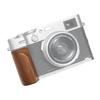 SIUTATDSH Camera Grip Compatible with Fujifilm Fuji X100VI Quick Release Solid Wood Tripod Mountable Wood Silver Camera, L-shaped Plate, Handle,