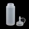 Uxcell Plastic Condiment Bottles for Oil and Sauces, Dispenser with Nozzle Caps, White, 200ml, Set of 2