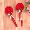 1PC Creative Coloful Flower Bow Bonny Ballpoint Pen Fresh Long Stick Sign Pen For Wedding Gift