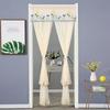 Punching Free Lace Embroidered Door Curtain Double Layer Door Drapes Entrance Curtain  Girl Room