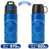 Sanrio Water Direct Stainless Steel Doraemon Includes Pouch with Shoulder Name Character SANRIO Children's Bottle, 620ml, Drinking, One-Touch Cup,