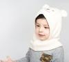 Conectaile Baby Knit Cute Hood Warmer Hat with Earmuffs and Ear for and Ages Hat, Protection, White, Babies, Toddlers, Kids, 2-5