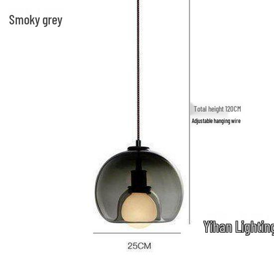 Nordic Modern Pendant Light – Minimalist Glass Fixture for Coffee Shops, Bedside, Bar Counters
