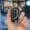 Tpu Car Key Case Cover For Toyota Auris Corolla Avensis Verso Yaris Aygo Scion Tc Im Camry 2/3/4 Buttons Remote Key Bag Rings
