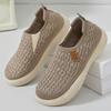 Autumn Mesh Breathable Casual Women's Shoes Soft Soled Lightweight Hollowed Out Sneakers Thick Sole Solid Color Single Shoe