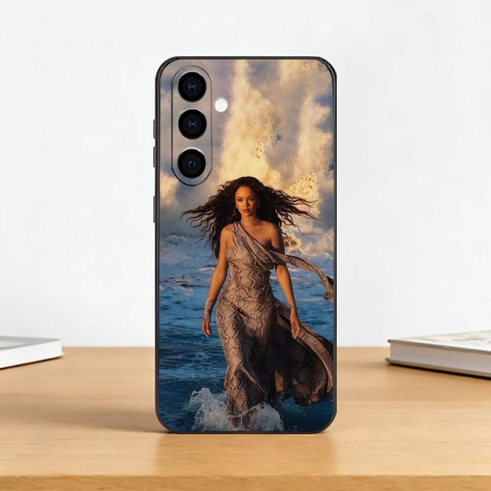 Hot S-singer R-Rihannas Phone Case For Samsung Galaxy A73,A72,A71,A70,A53,A52,A51,Others Soft Black Cover