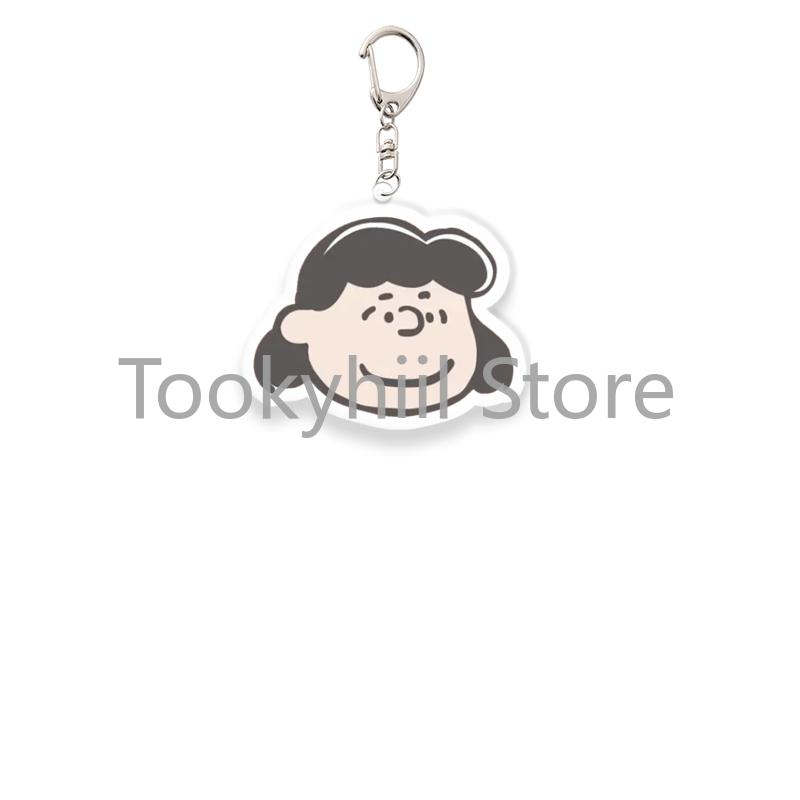 Acrylic Snoopy Keychain Student Cosplay Hanging Decor Boy Cute Anime Cartoon Bag Christmas Pendant Child Birthday Gift
