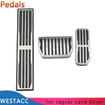 Stainless Steel Car Pedals Gas Brake Rest Pedal for Jaguar XE XFL F-Pace for Land Rover Evoque Discovery Interior