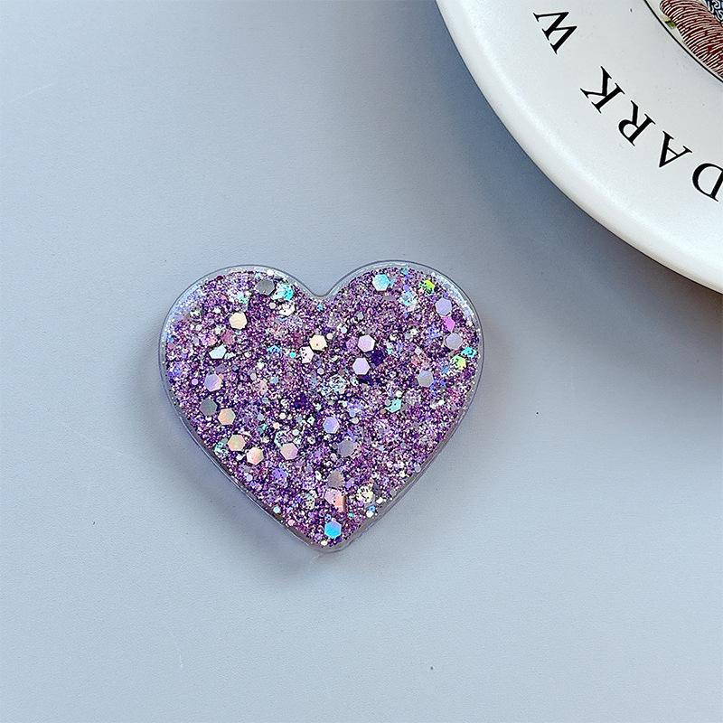 

Sequin Glitter Love Magnetic Paste Mobile Phone Airbag Bracket Heart Ring Niche Girl Decoration