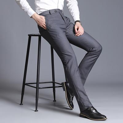 New Men's Brand Casual Pants Male Elasticity Slim Straight Business Fashion Thin Section Pants