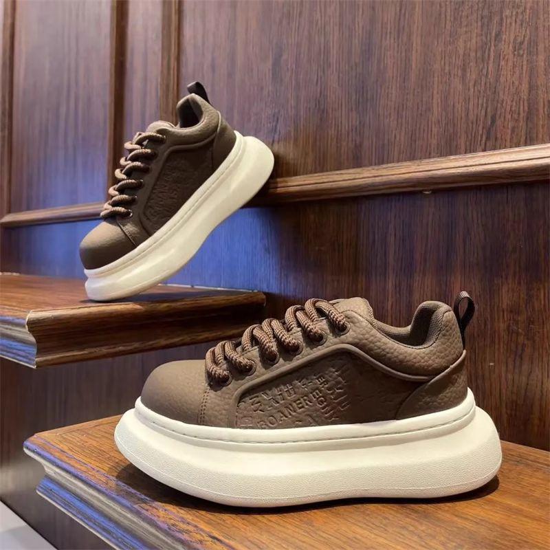 Mens Snake Print Leather Sneakers High-Top Casual Shoes With Cushioned Insole Rubber Sole