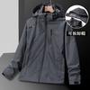 Mens Waterproof Windproof Hiking Jacket Outdoor Lightweight Hooded Casual Travel Camping