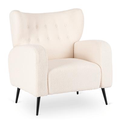 Nico Cream Boucle Modern Lounge Chair